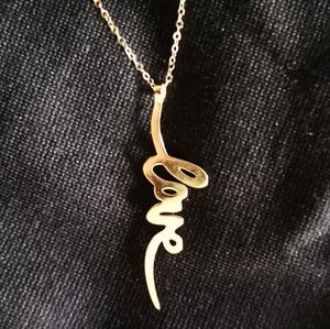 Vertical "love" Necklace